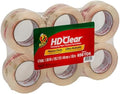 Duck HD Clear Heavy Duty Packing Tape, 1.88 Inch x 109 Yards, 6 Rolls (299016)