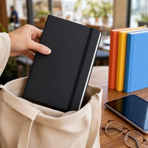 SUIN 6 Pack A5 Hardcover Lined Journal Notebooks, 6 Colors, 200 Pages Each