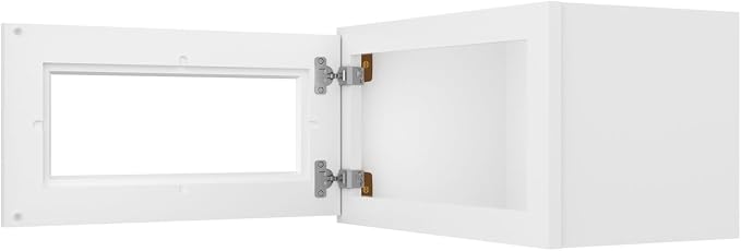 Furinno Shaker Wall Kitchen Cabinet, Glass Not Included, 1-Door, White | 12 D x 21 W x 12 H, Adjustable Hinges, Soft-Close Shaker-Style Door, Ready to Assemble, Plywood, for Pantry, Dining Room