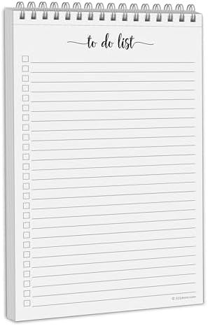 321Done Spiral Bound to Do List Notepad, 5.5x8.5 Inches, College Ruled