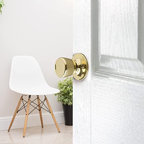Design House Terrace Dummy Door Knob, Polished Brass