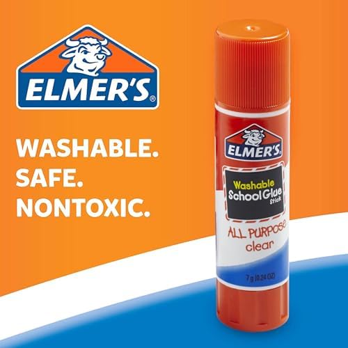 Elmer's All Purpose School Glue Sticks, Acid-Free and Washable, 7 Grams, Arts & Crafts, Projects, #1 Teacher Brand, 60 Count, Standard Sticks (Pack of 12)