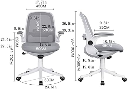 Chair Computer Chair Home Desk Chair Student Learning to Write Backrest Swivel Chair Office Lift Chair Ergonomics Chairs (Color : Gray) (White)