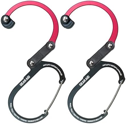 GEAR AID HEROCLIP 360° Swivel Carabiner Gear Clip and Hook (Medium) for Camping, Backpack, Suitcases and Garage Organization