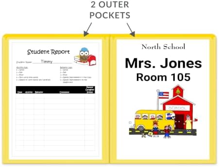 C-Line Classroom Connector School-to-Home Folders, Yellow, 25 per Box (32006)