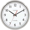 La Crosse Technology 404-1235UA-PL UltrAtomic 14 inch Stainless Steel Wall Clock, Shatterproof Lens, Silver