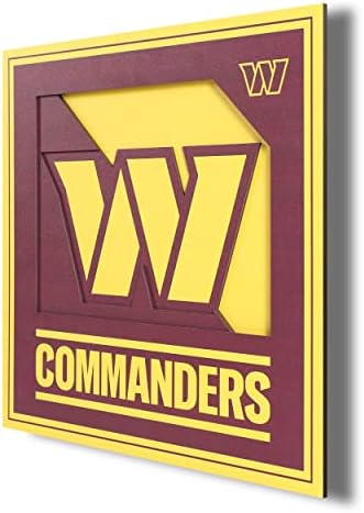 YouTheFan NFL Washington Commanders 3D Logo Series Wall Art
