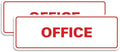 Signs ByLITA Standard Office Sign - Professional Business Signage - Easy to Install (White/Red) - Small 2 Pack