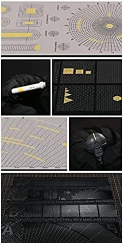 DSPIAE Masking Tape Cutting Mat Double Sided Design Model Building Tools Cutting Plate - Concentric Circles