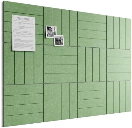 Bumusty 48" x 36" Large Cork Board Alternative, Moss Green