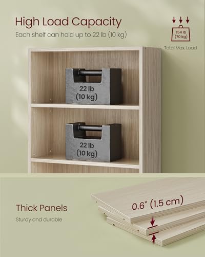 VASAGLE 6-Tier Bookshelf, Storage Organizer, 23.6 x 9.4 x 63.2 Inches