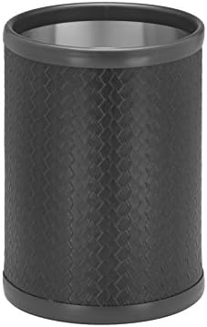 Kraftware Grant Signature Home San Remo Eclipse Round Waste Basket, 10.75", Black