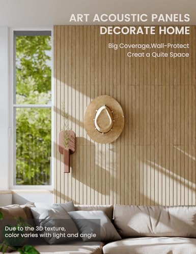 Fluxynara 6-Pack Large Felt Bulletin Board, Natural Oak Slat