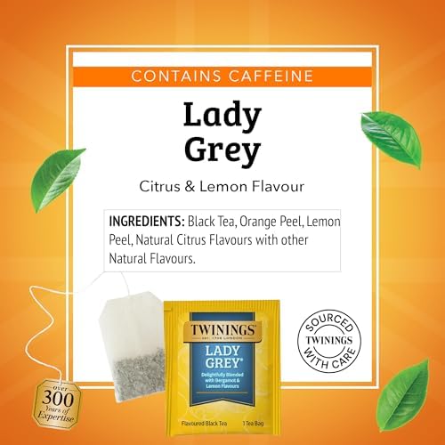 Twinings Lady Grey Black Citrus Tea Bags, 100 CT Box (1 Pack)