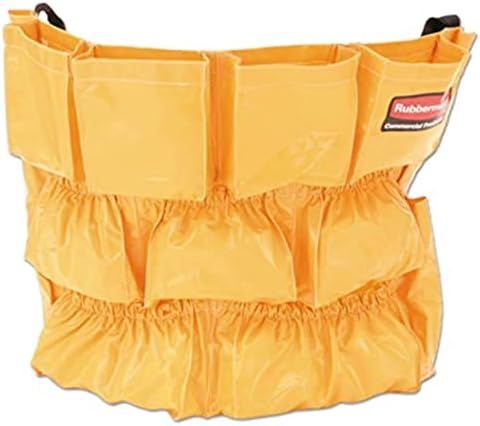 Rubbermaid Commercial Products Supply Organizing Caddy for Brute Trash Cans Yellow Tool Organizer Storage for Spray Bottles/Paper Towels/Gloves/Scrub Brush 1 Count