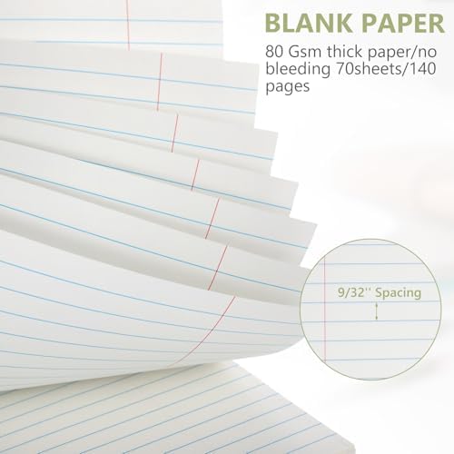 Resurhang 6 Pack Office Steno Pads, Fresh Tone, Classic Style