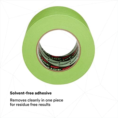 3M High Performance Green Masking Tape 401+, 72 mm x 55 m, 6.4 mil, 8/Case