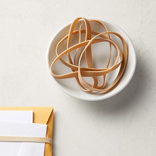 Amazon Basics Rubber Bands, Office Supplies, Size 64 (1/4"), 320 Bands/1 lb Pack, 6-Pack, Tan