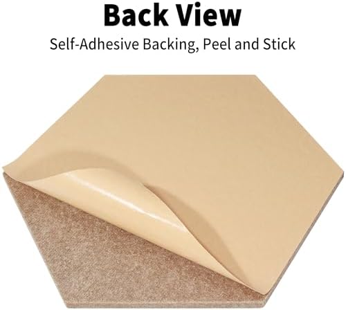 Felt Bulletin Board Tiles, 10 Pack, Hexagon 12 x 10 Inch