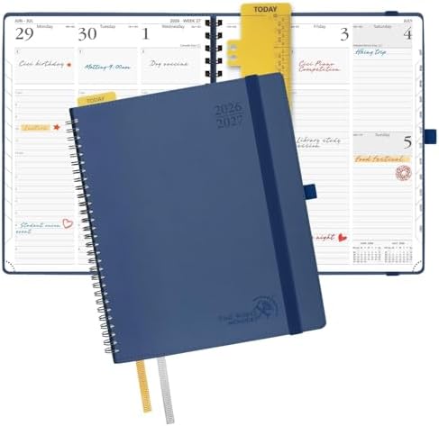 POPRUN Planner 2026-2027 (Large - 8.5'' x 10.5'') Academic Weekly Planner