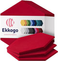 Acoustic Panels 12-Pack Soundproof Wall Panels 14"X12.1"X0.4" Sound Panels High Density Sound Dampening Panels - [Candy Red Hexagon]