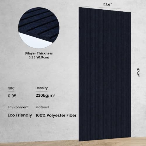 TO-TH Acoustic Panels High Density Soundproof Wall Panels 10Pack, Navy Blue