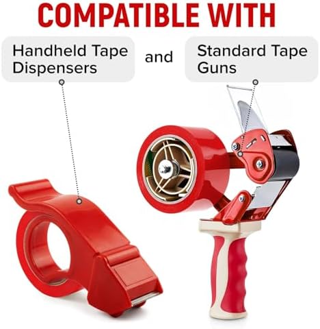 2" x 110 Yards Red Packing Tape, 2 Rolls