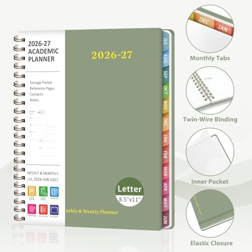 Planner 2026-2027, Weekly and Monthly Academic Planner