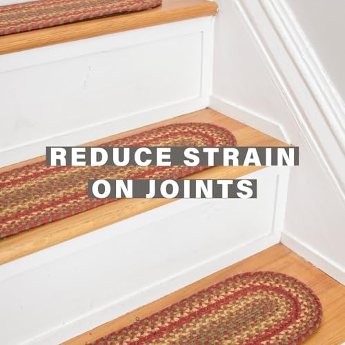 Homespice Cider Barn Jute Braided Stair Treads, Rect 8x28 Set of 13