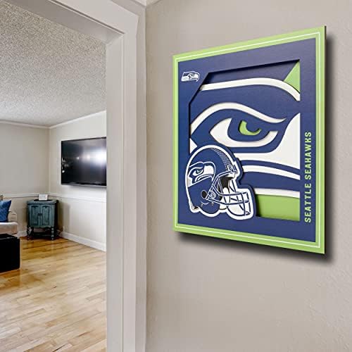 YouTheFan NFL Seattle Seahawks 3D Logo Series Wall Art