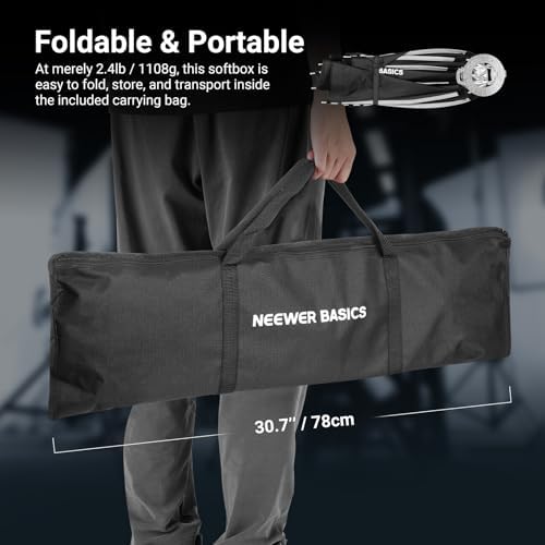 NEEWER Basics Octagonal Softbox Bowens Mount, 35.4'' Quick Release Soft Box Lighting Set with Grid, Compatible with Aputure 150c Compatible with Godox SL60w, for FS300C FS150B HB80C CB200C Q6, NS64P