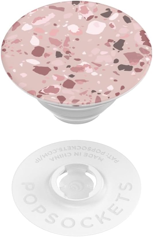 PopSockets Adhesive Phone Grip, Holder- Terrazo Clay | Secure Comfortable Hold, Anti-Drop, Kickstand, Pink, Girly, Women