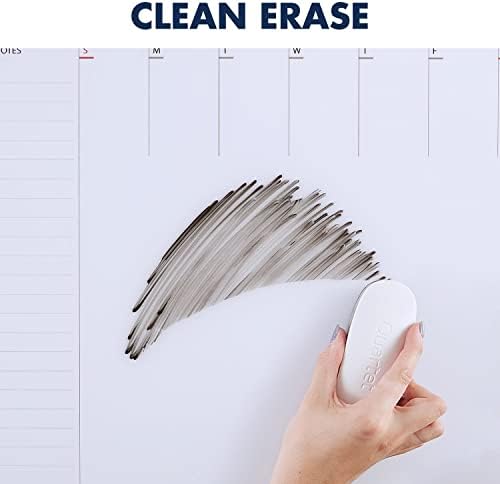 Quartet Glass Desktop Weekly Planner, 17" x 22", Whiteboard, Dry Erase Surface, Clean Erase, Includes 1 Dry Erase Marker, White (GDP2217W)