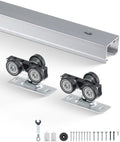 VEVOR Sliding Pocket Door Hardware Track Kit, 4.73 ft Heavy Duty Pocket Door Hardware Kit, Commercial Grade Pocket Door Hardware and Track Set for 24"-30" Wide Single Door