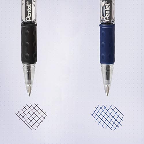 Pentel RSVP STYLUS Ballpoint Pen, Medium Line, Blue Ink, Box of 12 (BK91L-C)