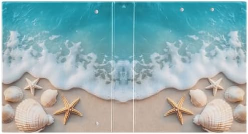 Summer Beach Sea Shells 3 Ring Binder 1.5 Inch Decorative Hardcover File Folder for School Office Papers Portfolio Planner Organizer Recipe Binders 1 Pc