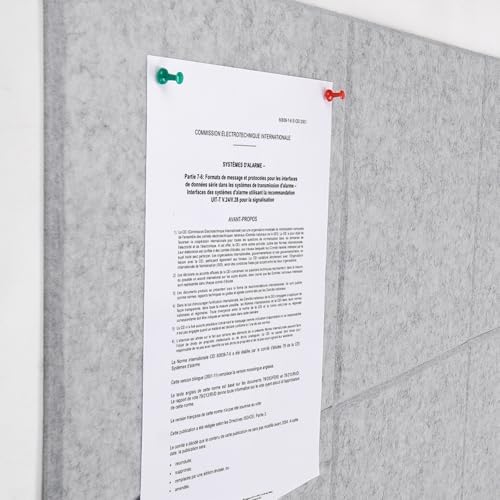 48" x 36" Large Felt Bulletin Board & Cork Board Alternative, Silver Gray
