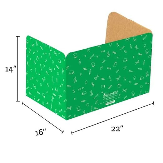 Really Good Stuff Large Privacy Shields Set of 12, Green, Matte Finish