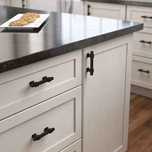Franklin Brass 5 Pack Matte Black Cabinet Handles Adjustable Drawer Pulls for Kitchen Cabinet Knobs Dressers and Cupboards 1-3/8 to 4 inch (35–102mm) Hole Center | Adjusta-Pull™