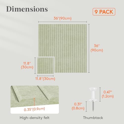 Lifewit Large Felt Bulletin Board with Self-Adhesive 36" x 36"- 9 Pack
