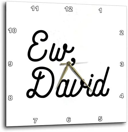 3dRose Wall Clock Silent - 13 inch - Ew David - Anne Collections Quotes