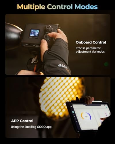 SmallRig RC 100B COB Video Light with Handle, 100W Bi-Color 2700K-6500K