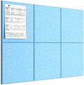 MaxGear Felt Bulletin Board 36" x 24", 6 Pack Blue Felt Wall Tile Push Pin