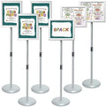 Advertising Support Board Sign Stand Poster Holder Applicable to All Kinds of Stores Exhibition Halls (Silver, 8.5x11in 6pack)