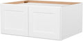 Furinno Shaker Wall Refrigerator Kitchen Cabinet, with 2 Doors, Ready to Assemble, 24 D x 33 W x 15 H, White