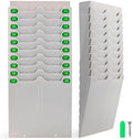 Volcora Expandable Time Card Rack 20 Pockets, Time Card Holder Wall Mount with 20 Number Stickers and 2 Screws, for Attendance Recorder