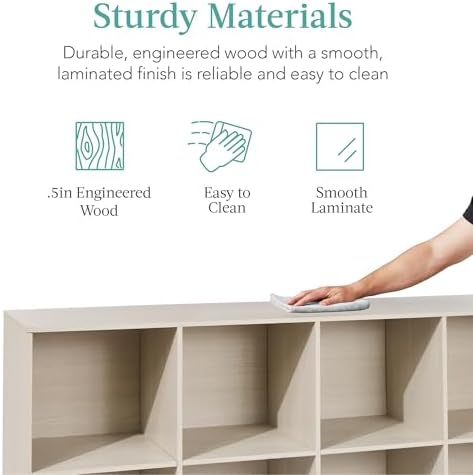 Best Choice Products 8-Cube Storage Organizer, 11in Shelf Opening, Bookcase, Display Shelf, Customizable w/ 3 Removable Back Panels – Whitewash