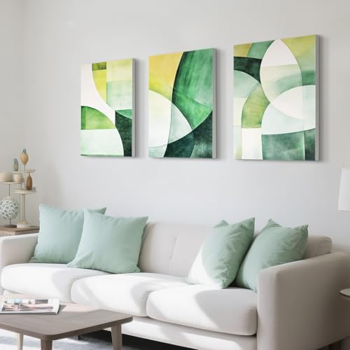 UMIACOUSTICS 3 Pcs 0.7Inch Thick Art Acoustic Panels, Decorative Acoustical Wall Panels, Sound Absorbing Art Panels for Home, Office, Hotel,Boundless-Verdure