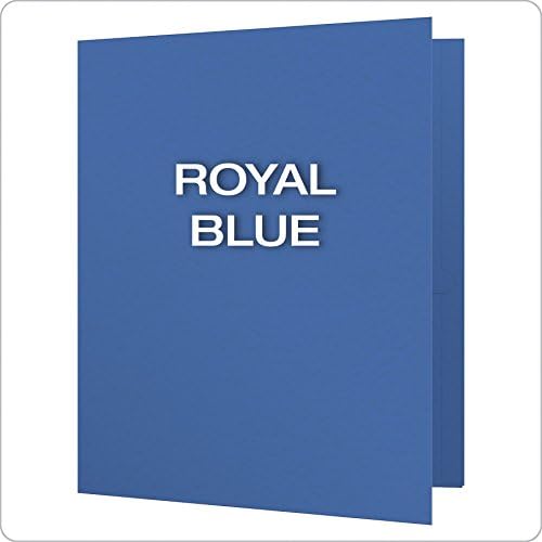 Oxford Twin Pocket Folders with Fasteners, Letter Size, Royal Blue, 25 per Box (57712)