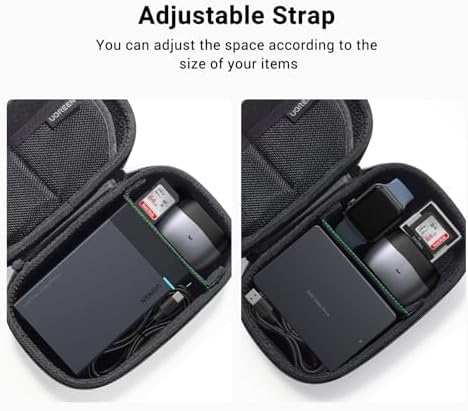 UGREEN Electronic Organizer Travel Case Pouch Bag Accessories Portable Waterproof Storage Bag Travel Essentials with Cable USB Flash Drive Charger External Battery Memory Card